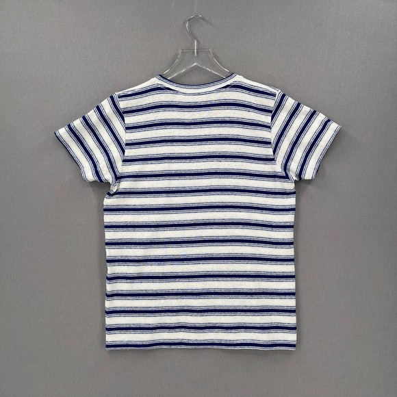 JUNGMAVEN EDDIE BAUER Jung T-shirt Mens Small Striped White Blue Short Sleeve - Picture 3 of 11